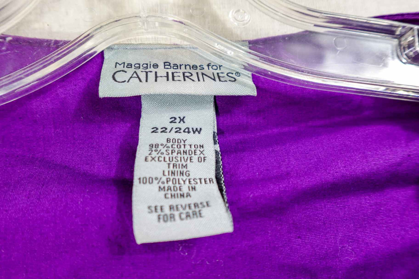Maggie Barnes for Catherines, Light Jacket, 22/24, cotton, spandex