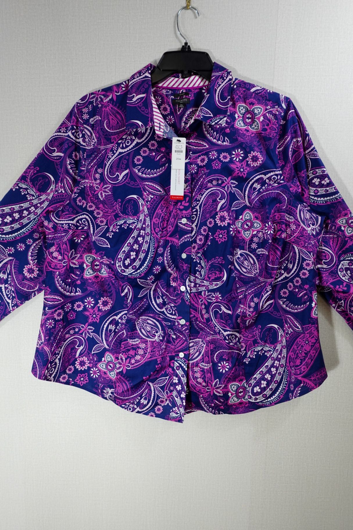 Talbots, New Long Sleeves Top, 20W, Cotton