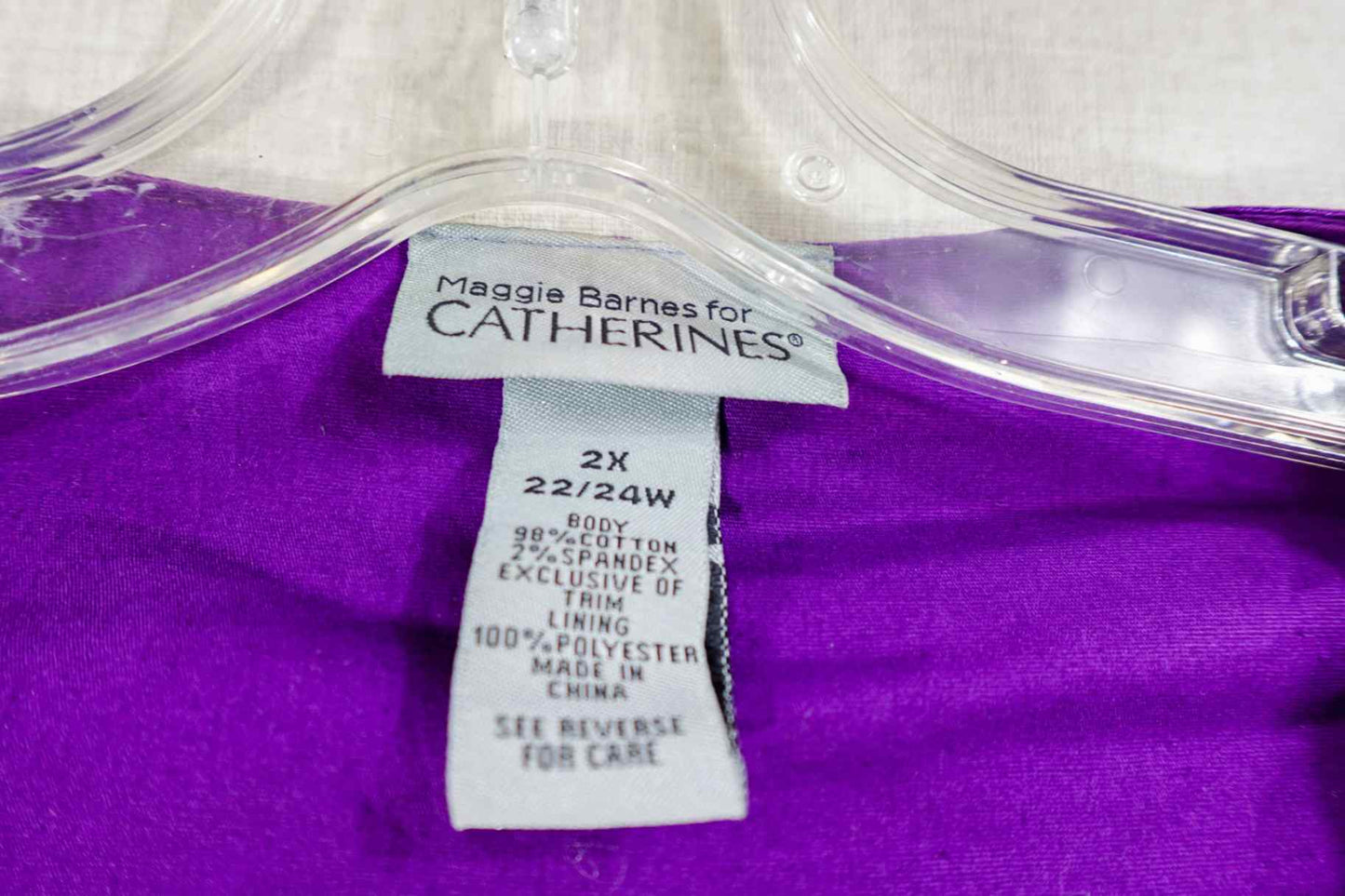Maggie Barnes for Catherines, Light Jacket, 22/24, cotton, spandex