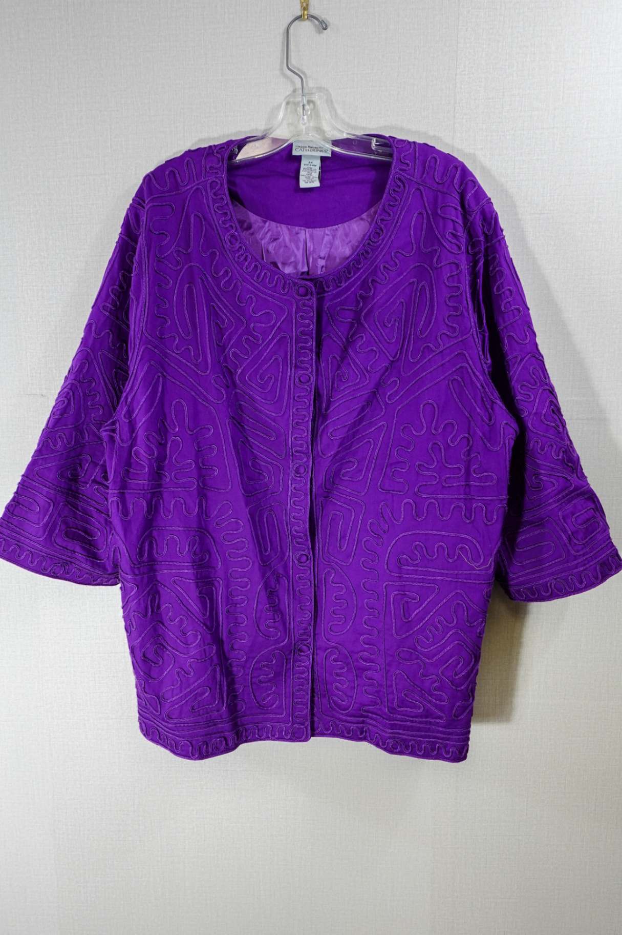 Maggie Barnes for Catherines, Light Jacket, 22/24, cotton, spandex