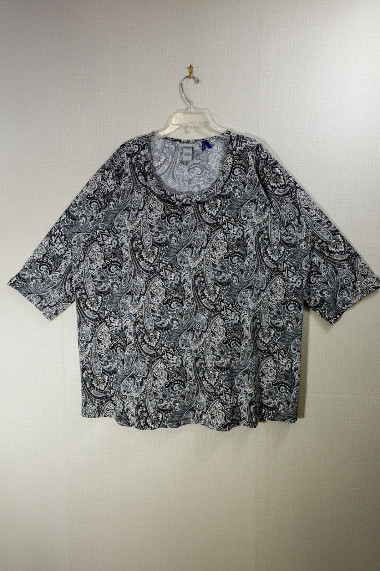 Catherines, Short Sleeved Top, 3XWP, polyester, spandex