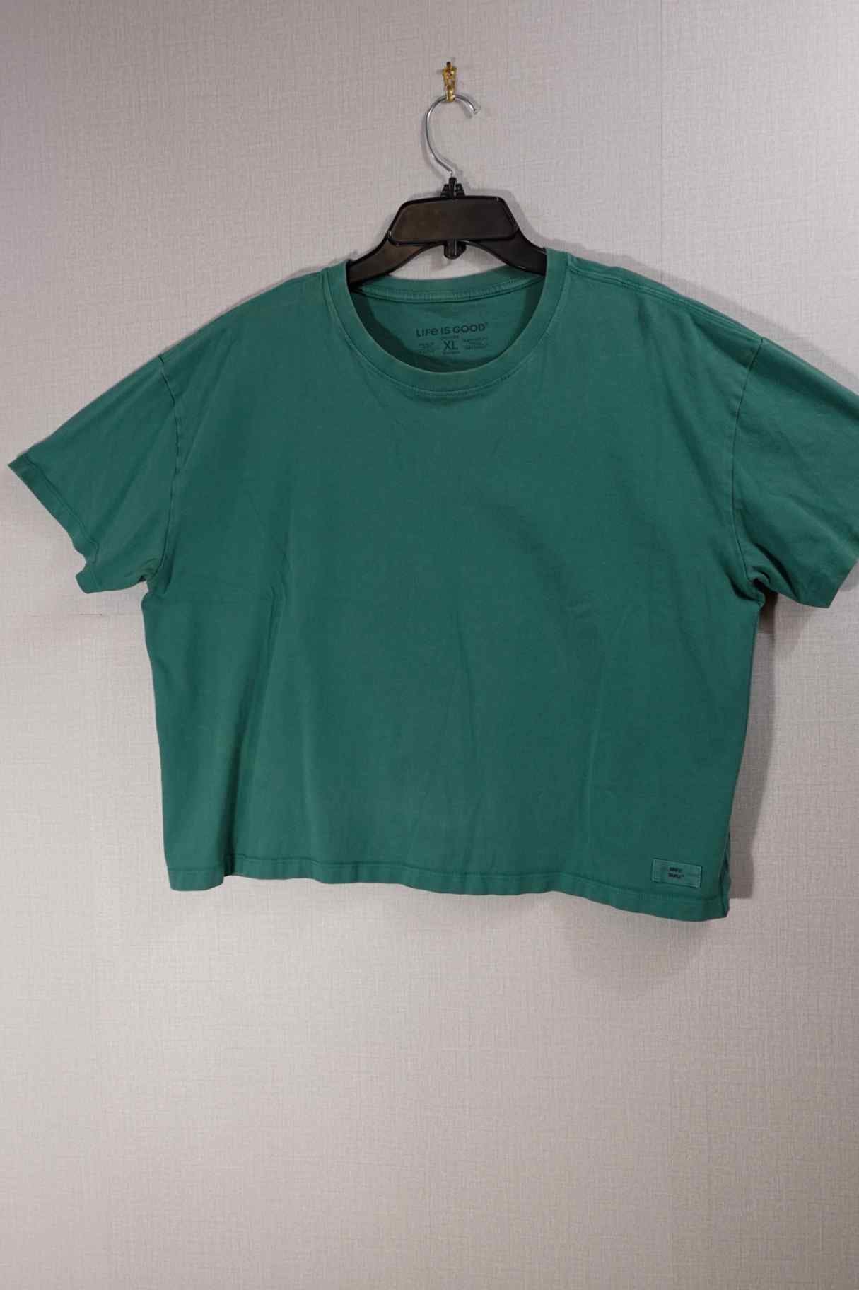 Life Is Good, Cropped Short Sleeved Top, XL,