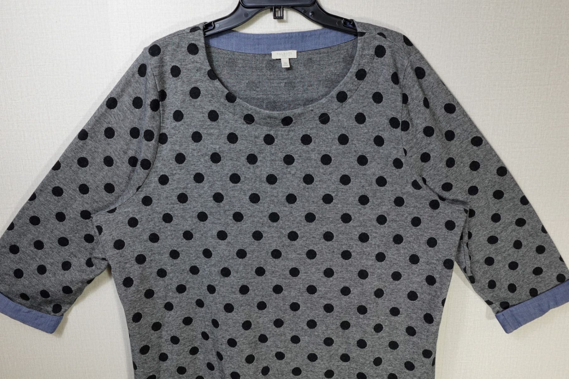 Talbots, 3/4 Sleeve Top, 3X, cotton, polyester, spandex