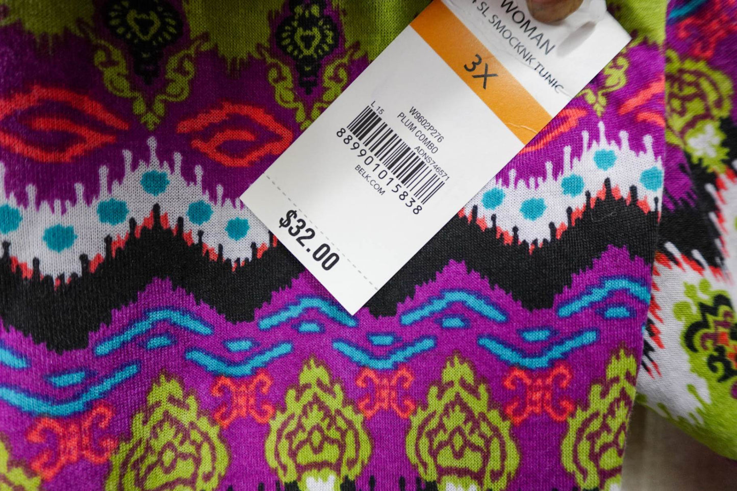 Kim Rogers, New 3/4 sleeve top, 3X, Polyester