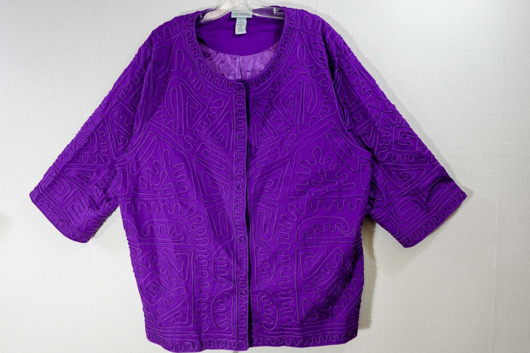 Maggie Barnes for Catherines, Light Jacket, 22/24, cotton, spandex