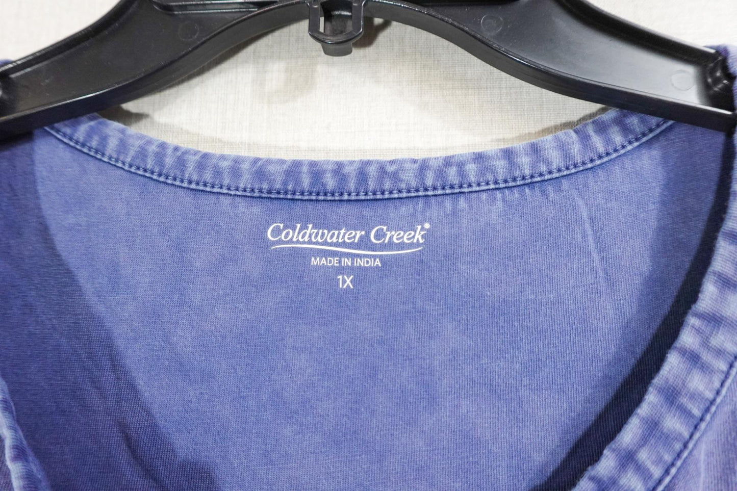 Coldwater Creek, Short Sleeved Top, 1X, cotton
