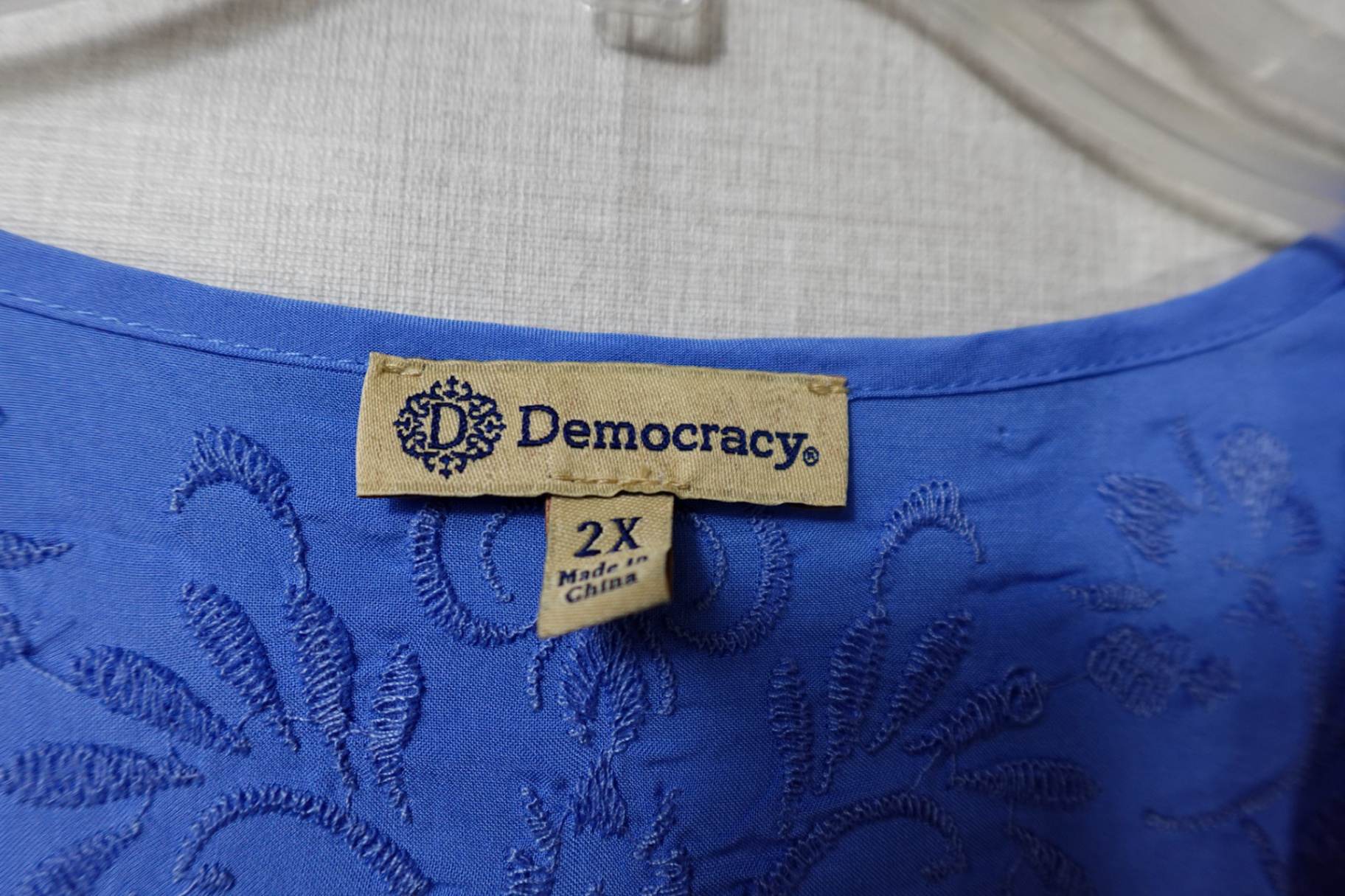 Democracy, Long Sleeves Top, 2X,