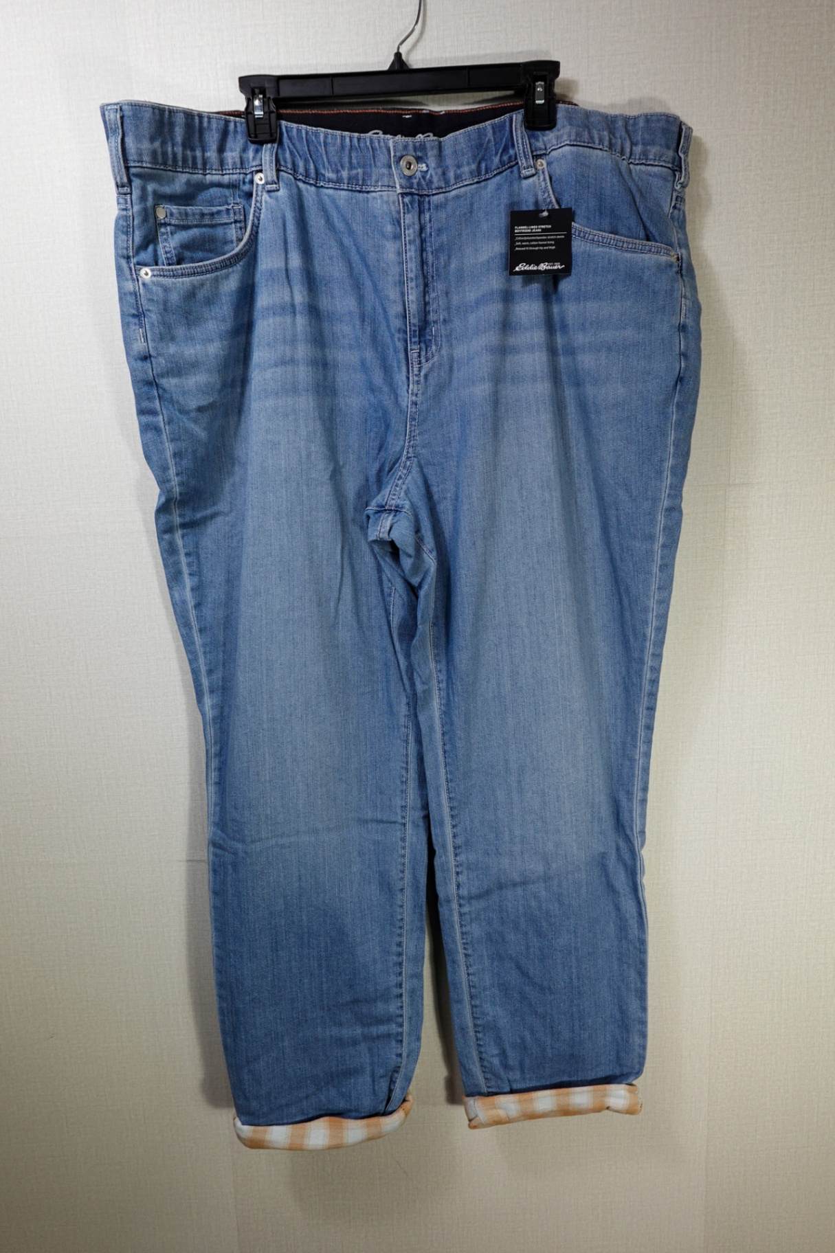 Eddie Bauer, New Boyfriend Lined Jeans, 20W, Cotton, spandex