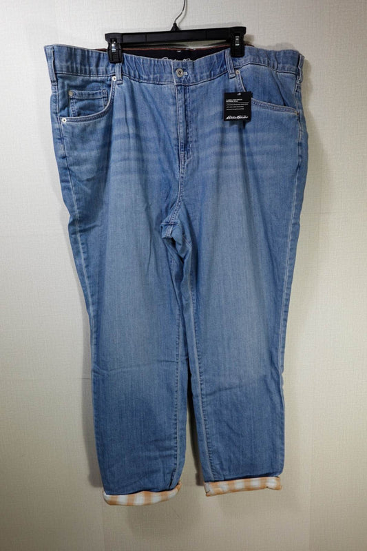 Eddie Bauer, New Boyfriend Lined Jeans, 20W, Cotton, spandex