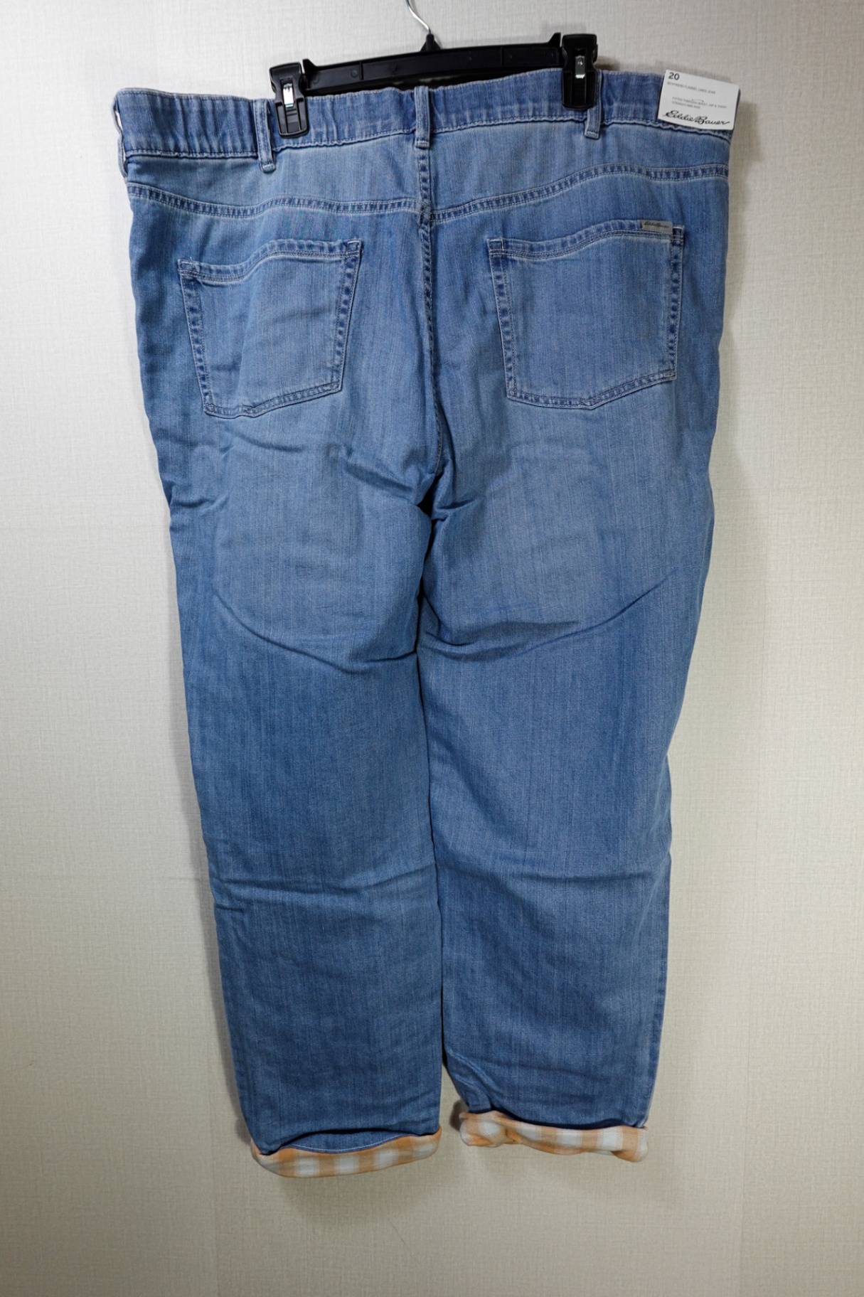 Eddie Bauer, New Boyfriend Lined Jeans, 20W, Cotton, spandex