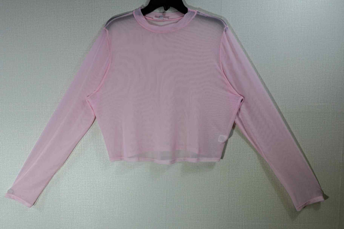 My Violet, Long Sleeves Crop Top, XL, polyester