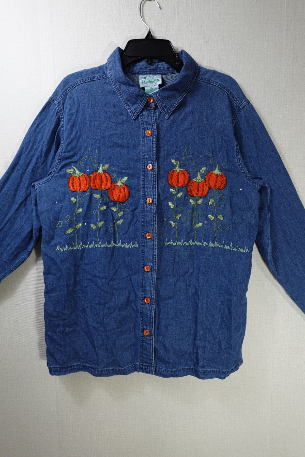 The Quacker Factory, Long Sleeves Top, L, Cotton