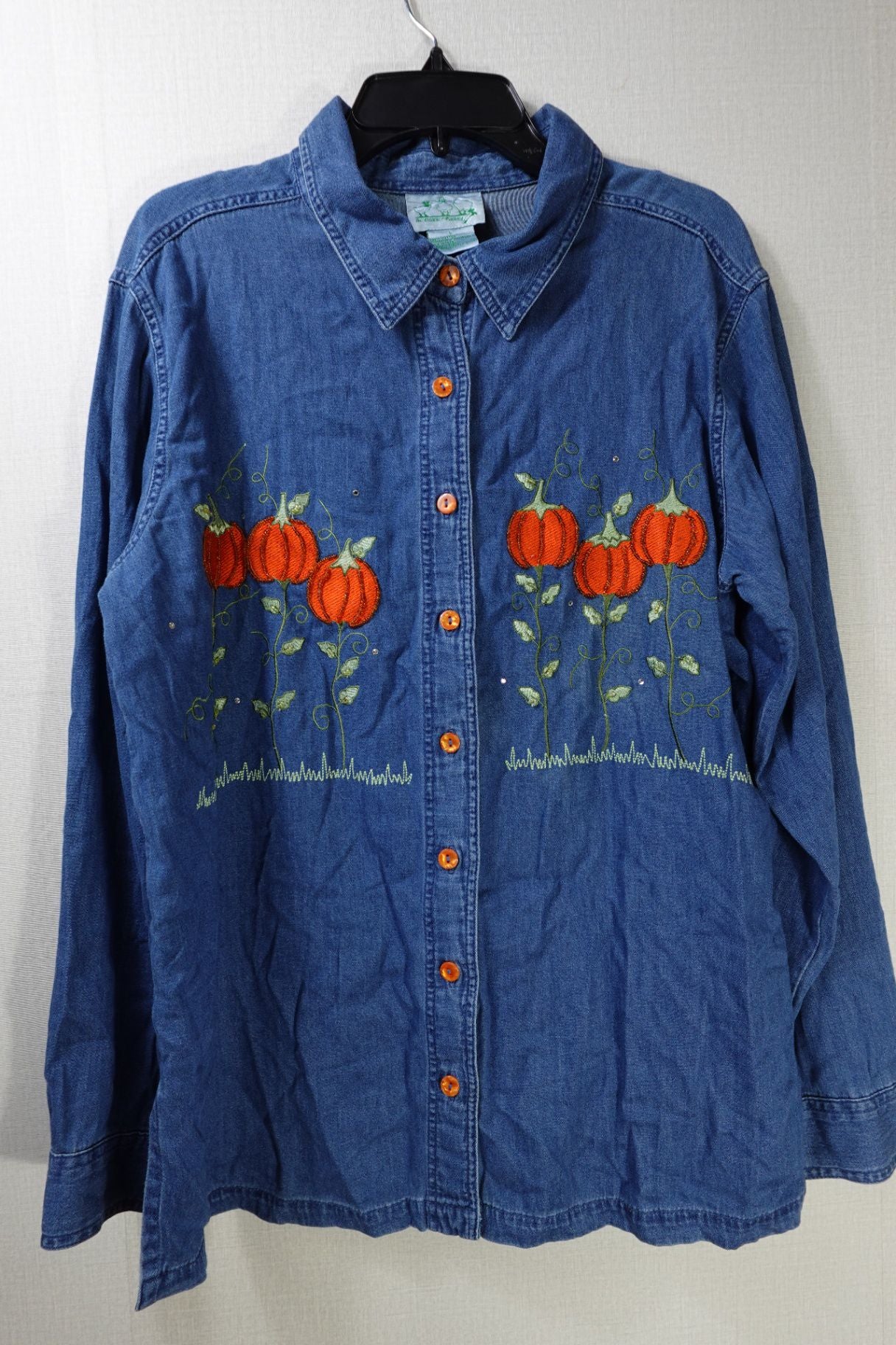 The Quacker Factory, Long Sleeves Top, L, Cotton