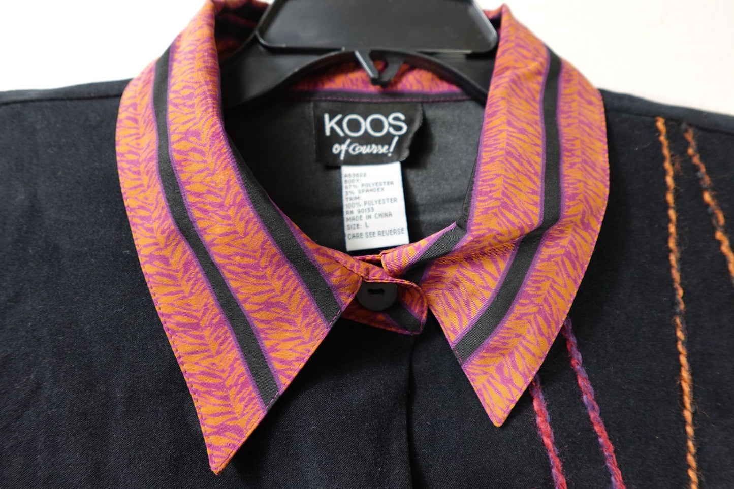 KOOS of course!, New Vintage Long Sleeve Top, L, Polyester, spandex