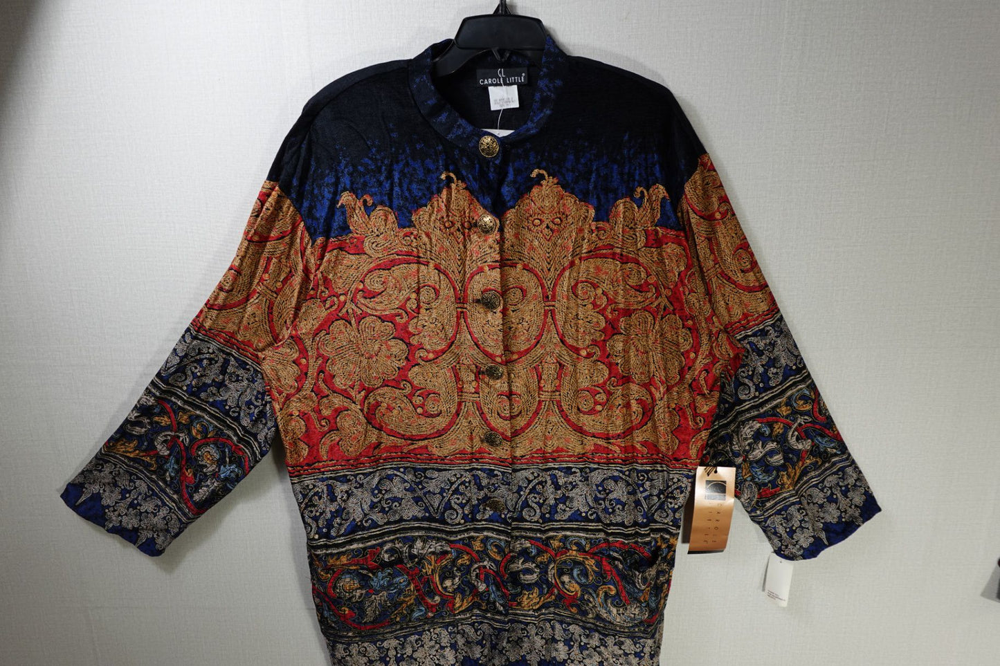 Carol Little, Vintage New Long Sleeve Top, 14, rayon, cotton, viscose