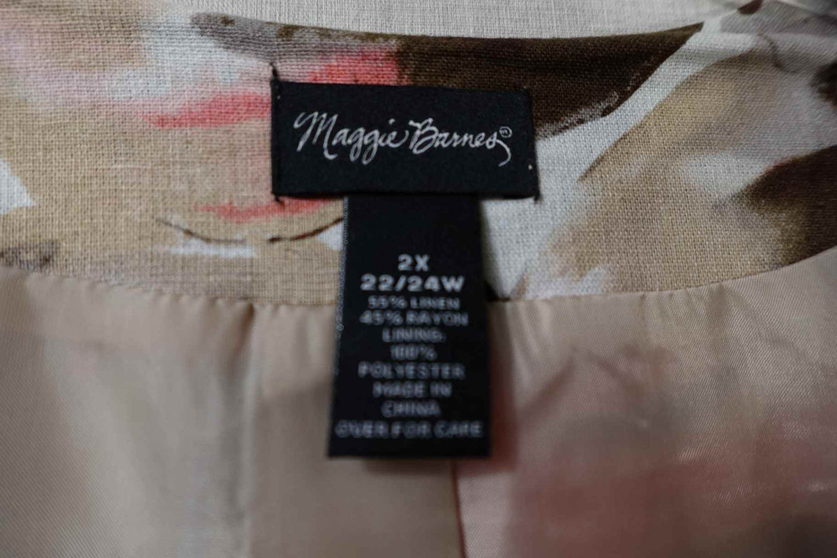 Maggie Barnes, Jacket, 22/24W, Linen blend