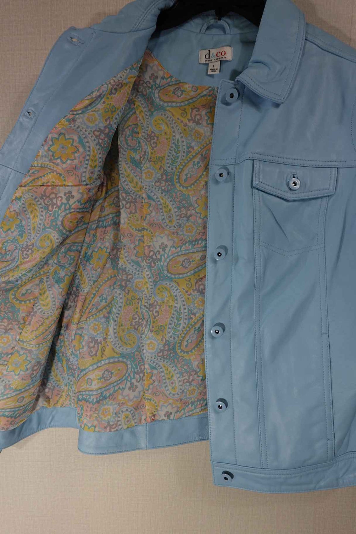 D&CO, Light Jacket, L, Leather