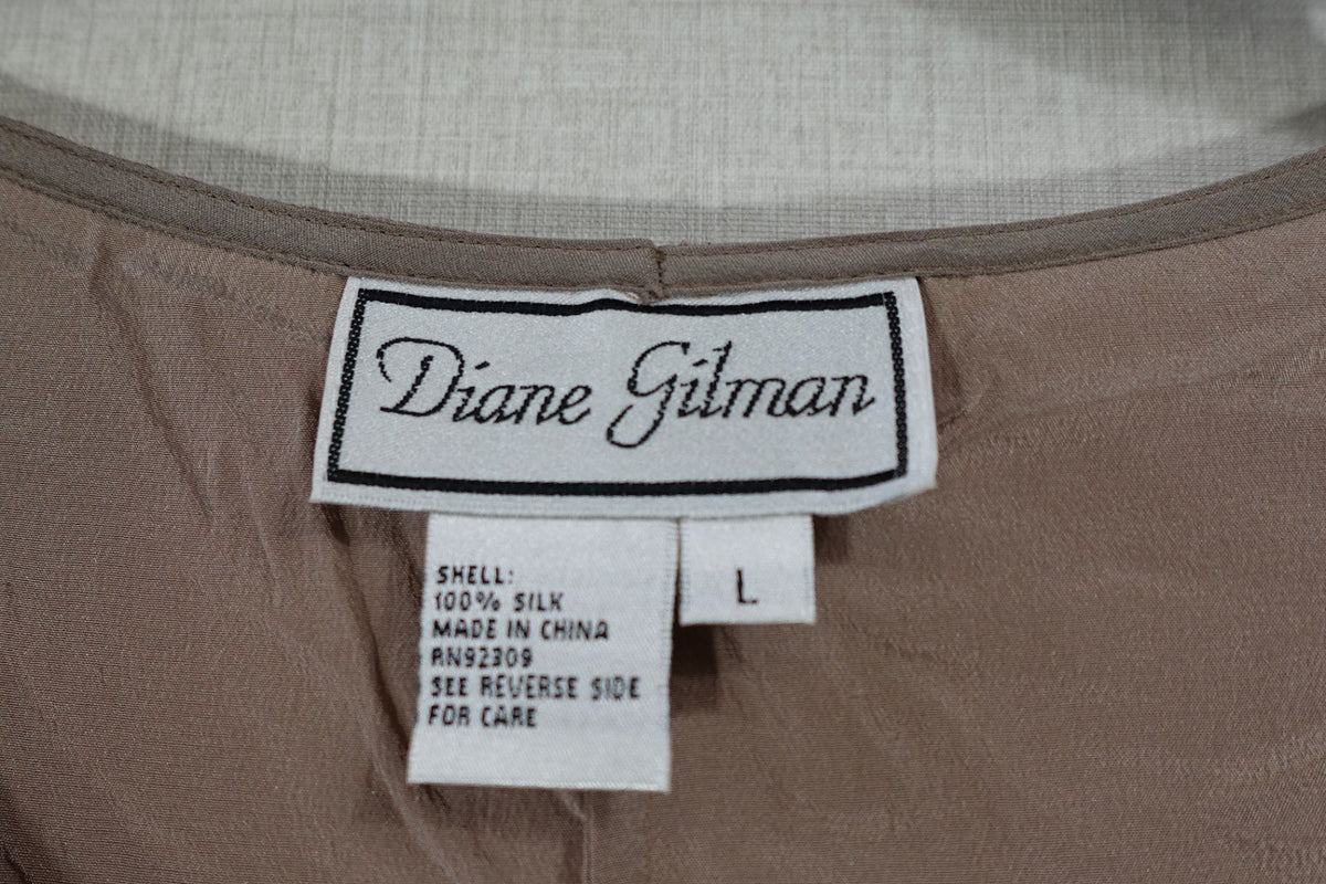 Diane Gilman, Vintage Sleeveless Top, L, silk