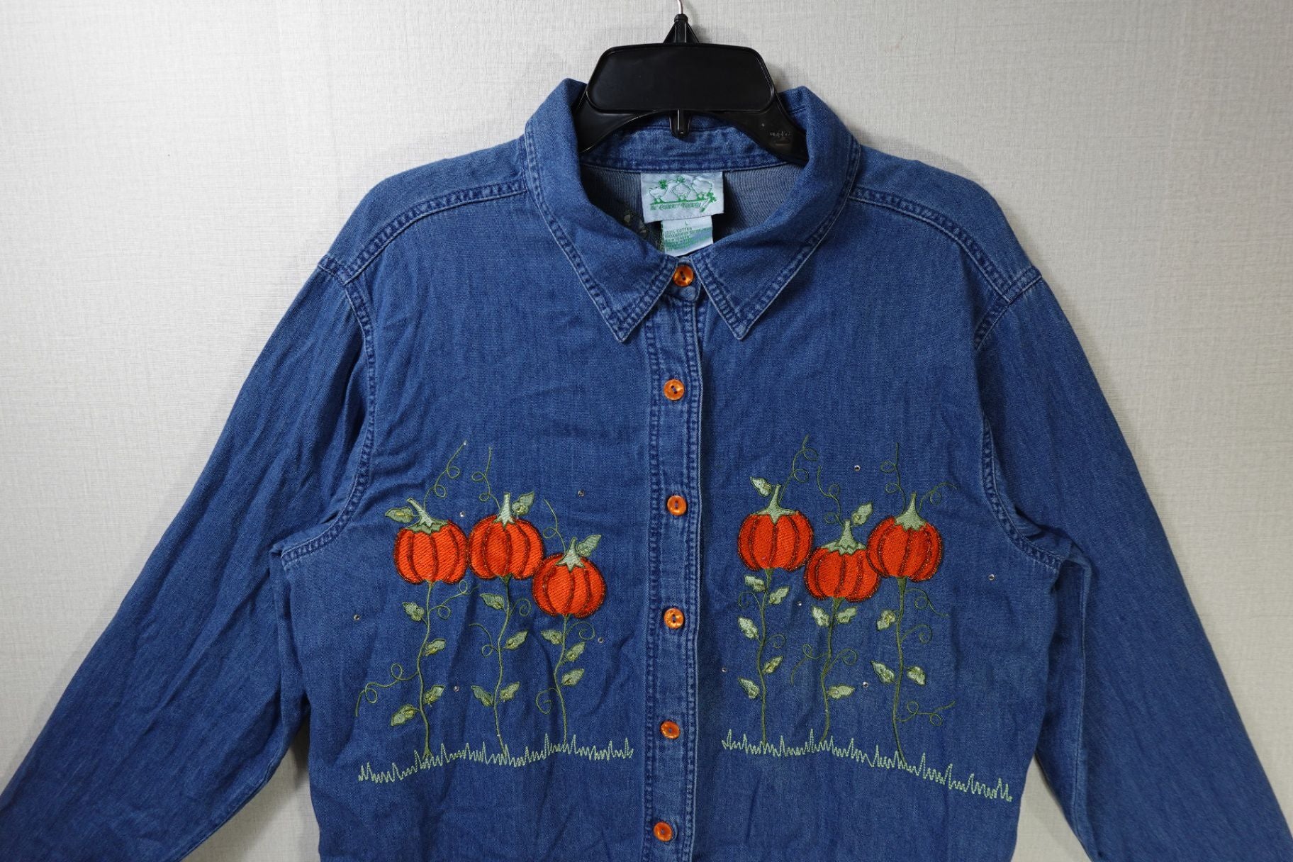 The Quacker Factory, Long Sleeves Top, L, Cotton