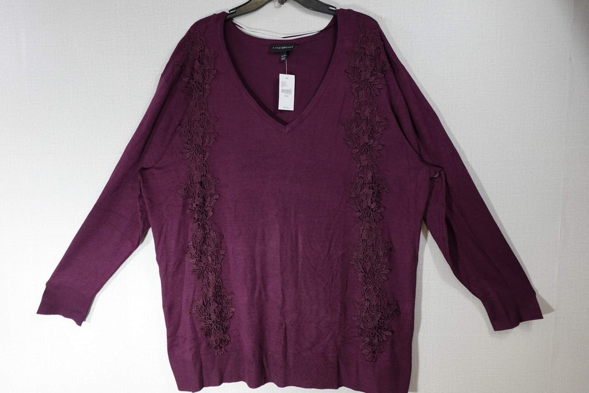 Lane Bryant, New Long Sleeves Top, 26/28, rayon, nylon blend