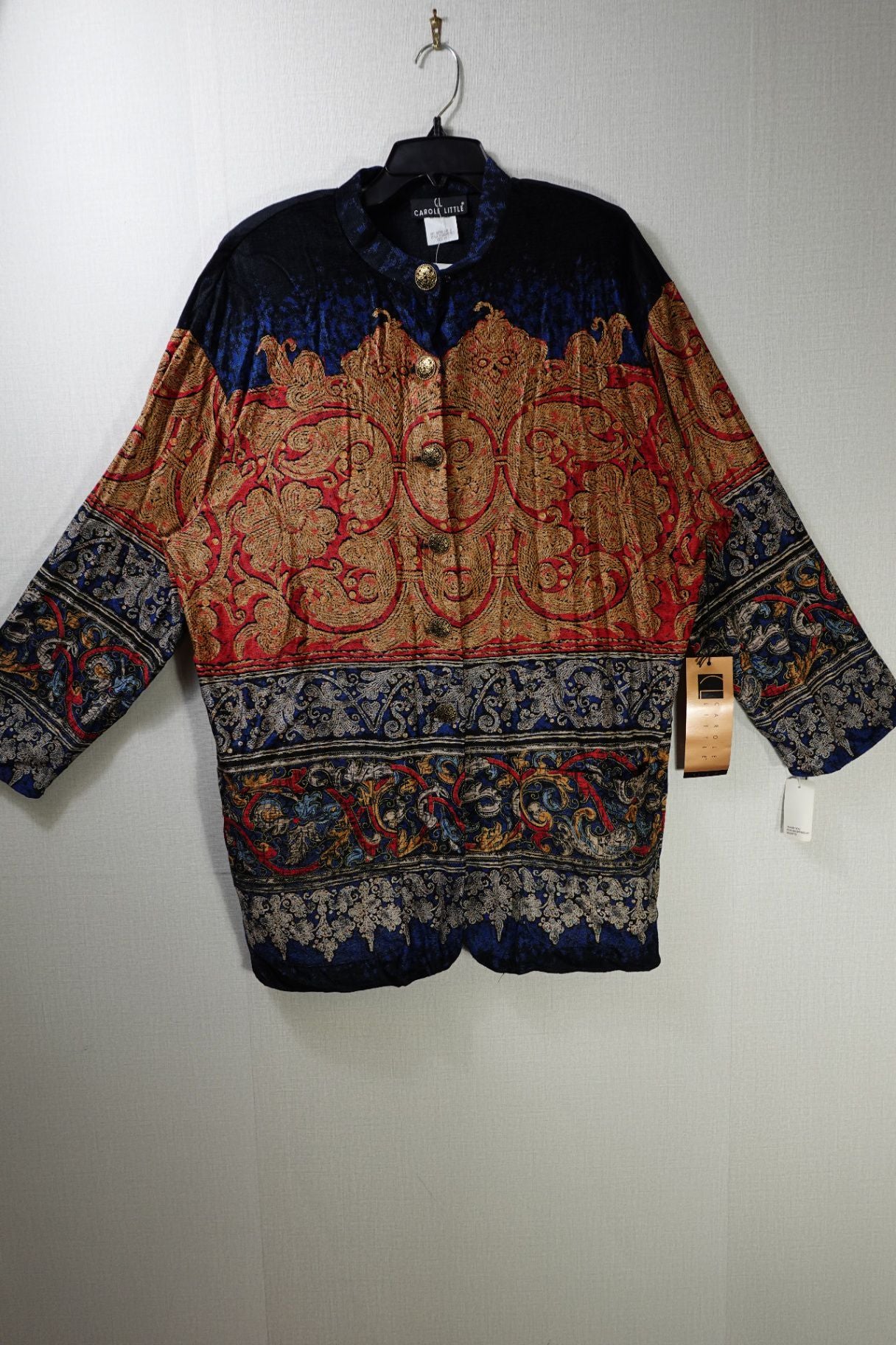 Carol Little, Vintage New Long Sleeve Top, 14, rayon, cotton, viscose