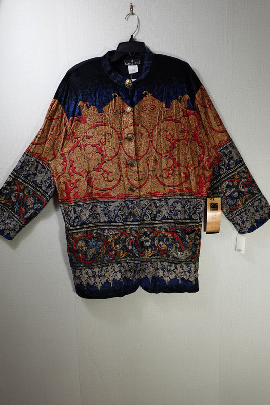 Carol Little, Vintage New Long Sleeve Top, 14, rayon, cotton, viscose