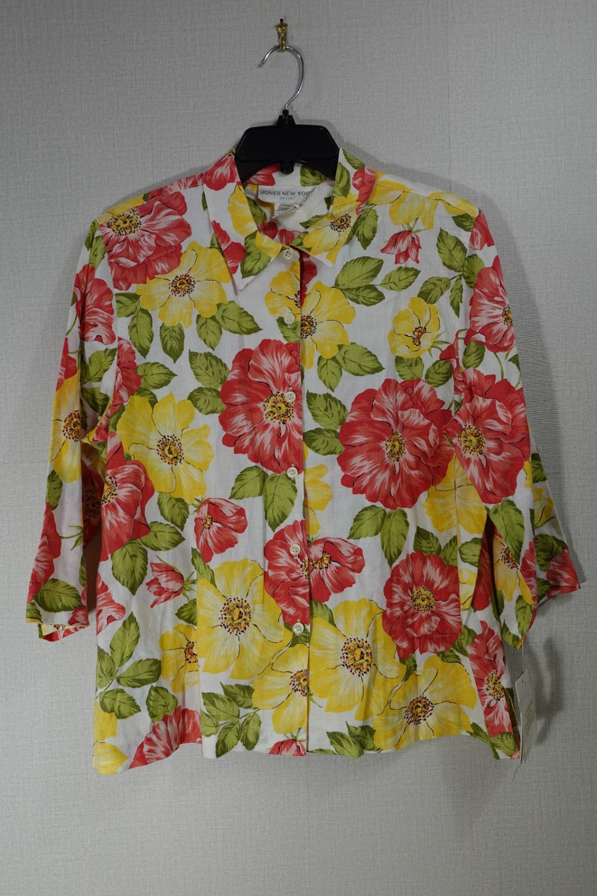 Jones New York Sport, Vintage 3/4 Sleeve Top, L,