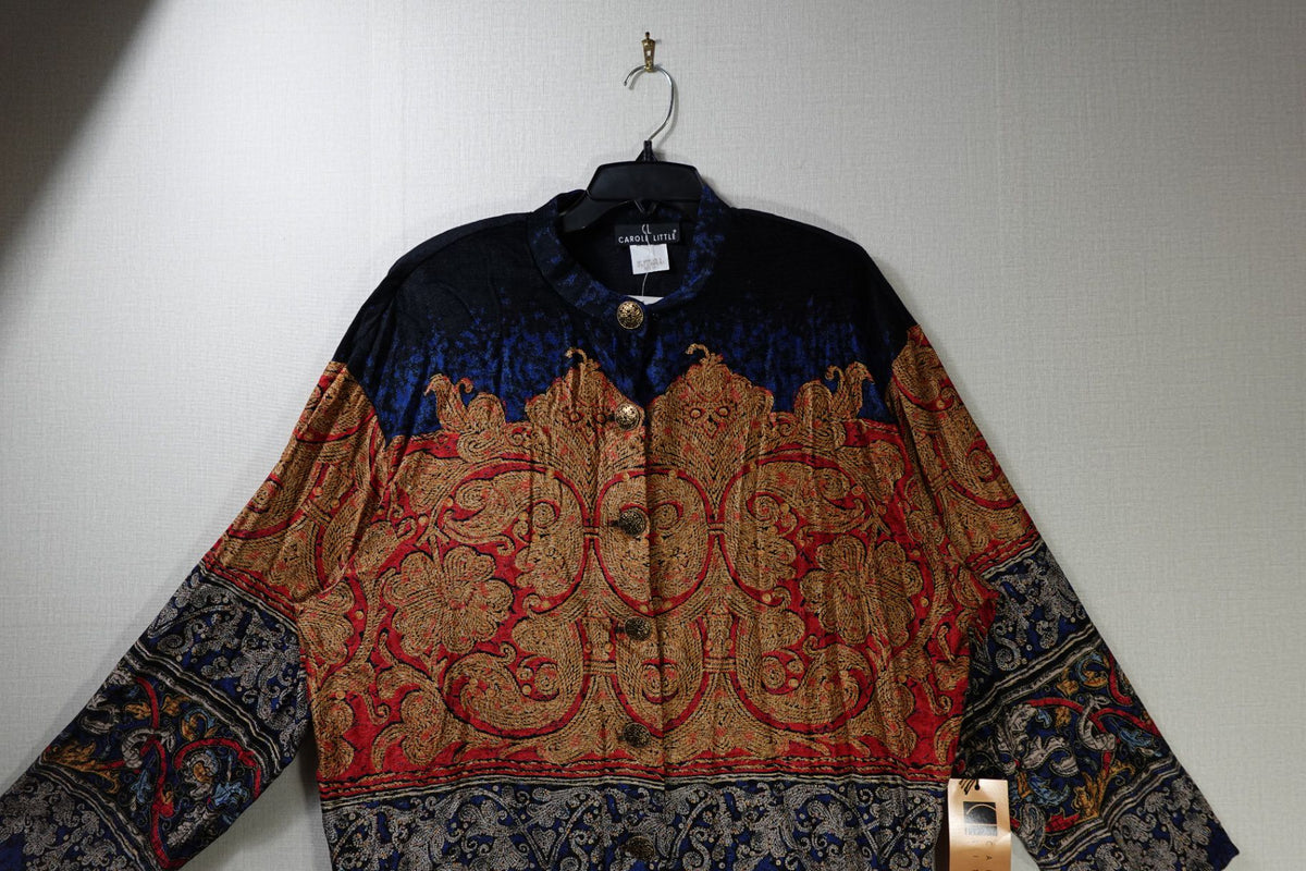 Carol Little, Vintage New Long Sleeve Top, 14, rayon, cotton, viscose