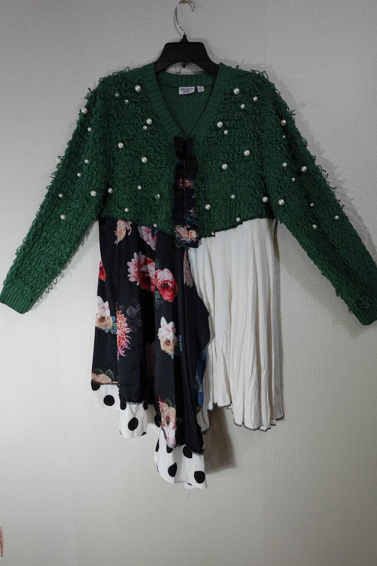 Mighty Fine Upcycled Top, Long Sleeves Top, L, fabric blend