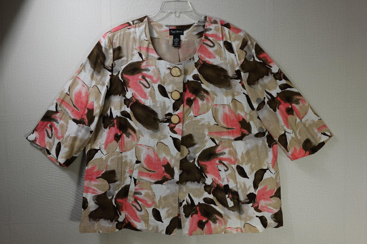 Maggie Barnes, Jacket, 22/24W, Linen blend