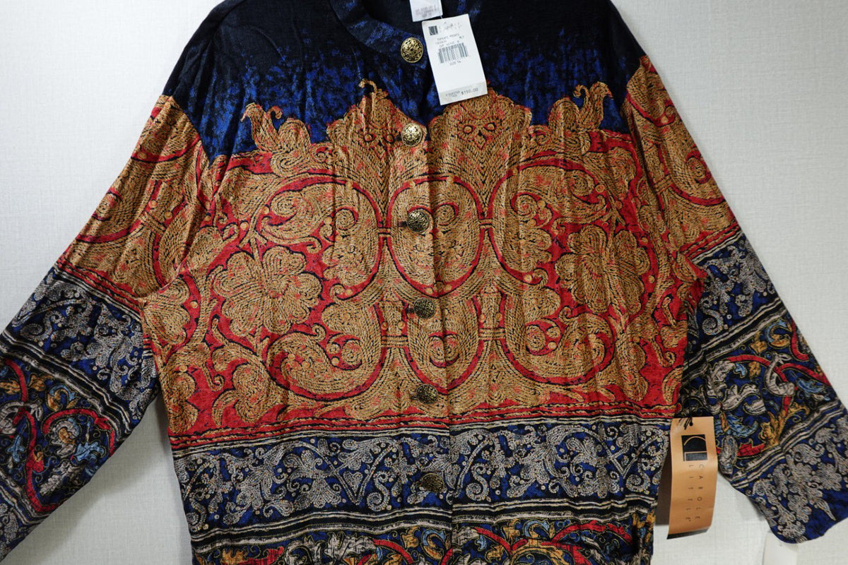 Carol Little, Vintage New Long Sleeve Top, 14, rayon, cotton, viscose