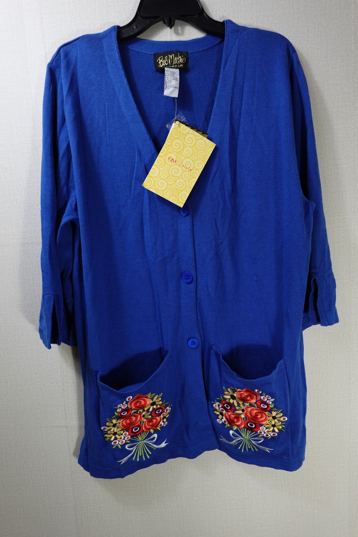 Bob Mackie, New Cardigan, L,