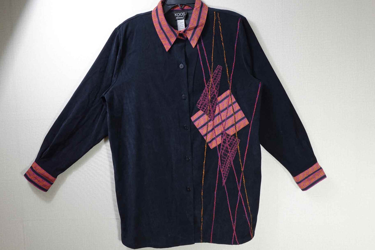 KOOS of course!, New Vintage Long Sleeve Top, L, Polyester, spandex