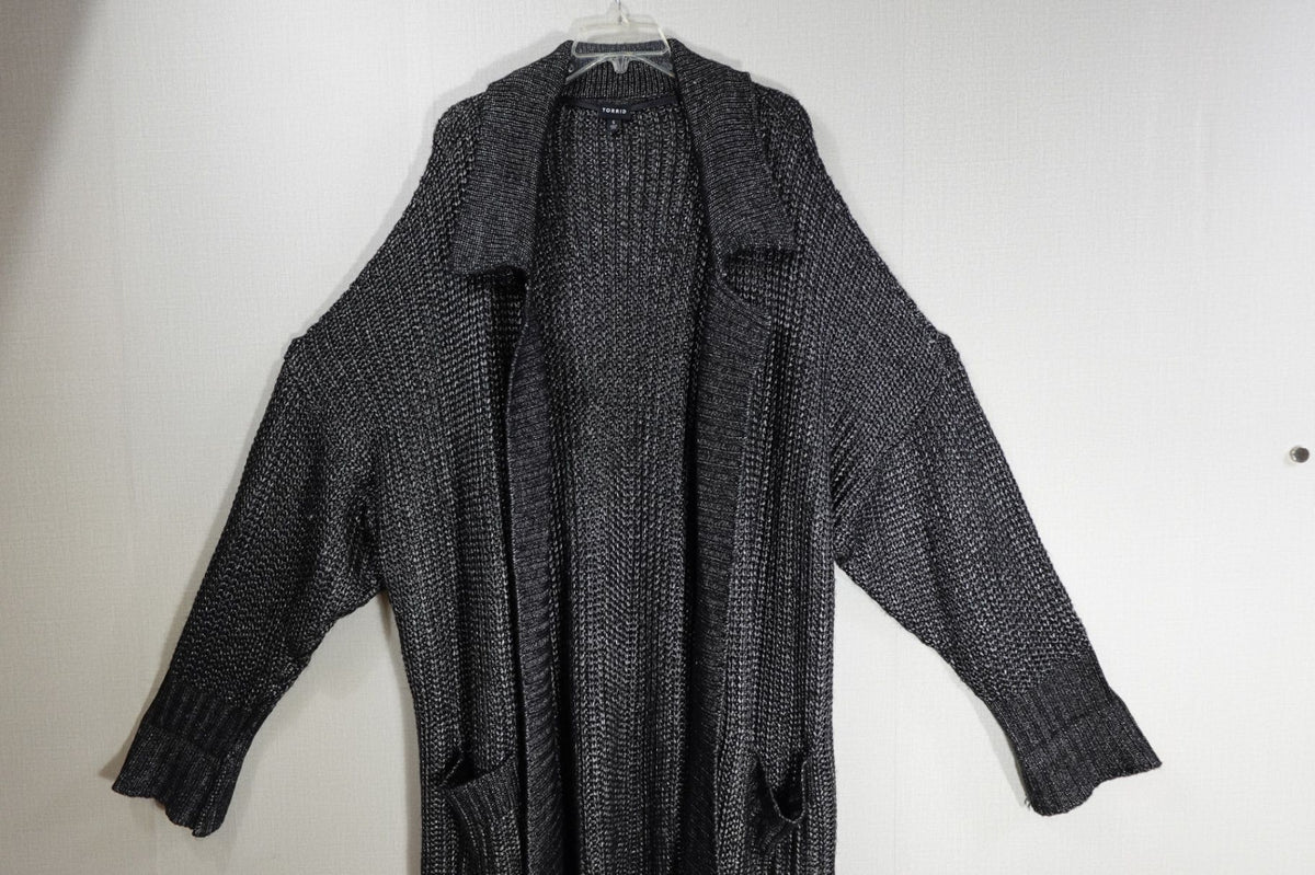 Torrid, Long Line Cardigan, 5X, acrylic, polyester