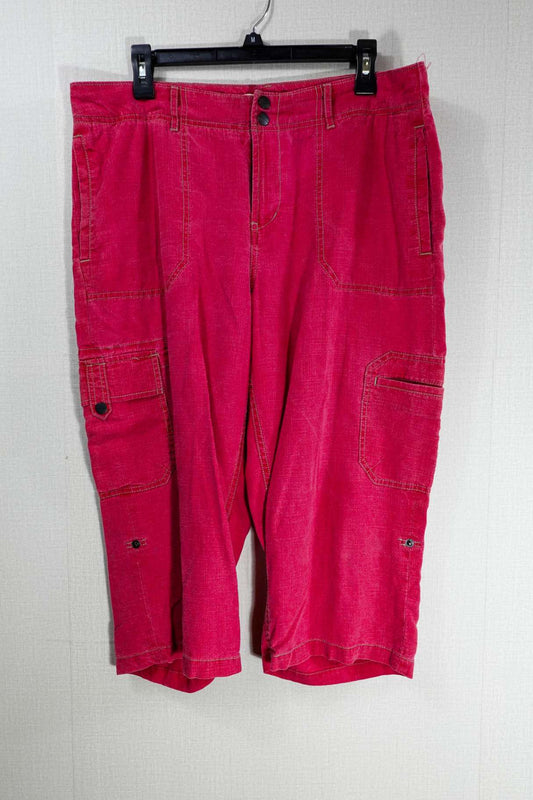 Coldwater Creek, Cropped Pants, 16P, Linen blend