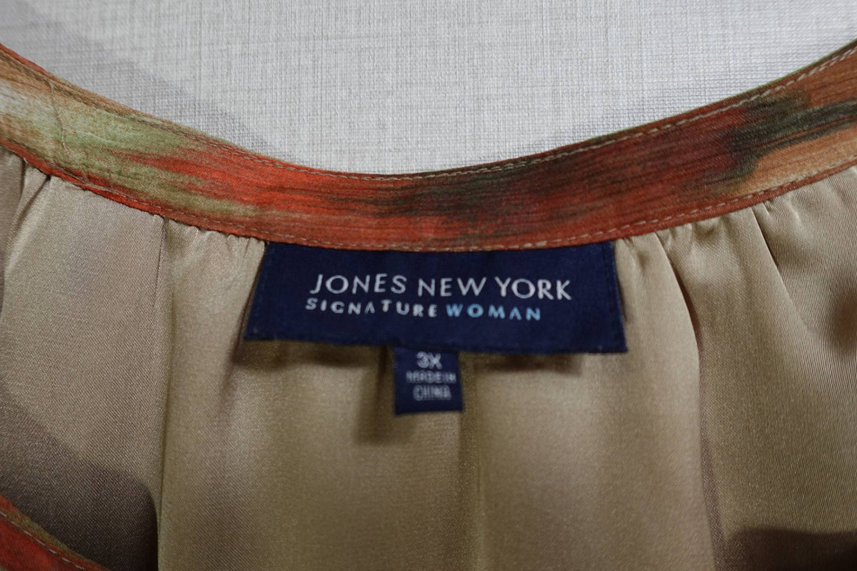 Jones New York , 3/4 SLEEVE TOP, 3X, Polyester