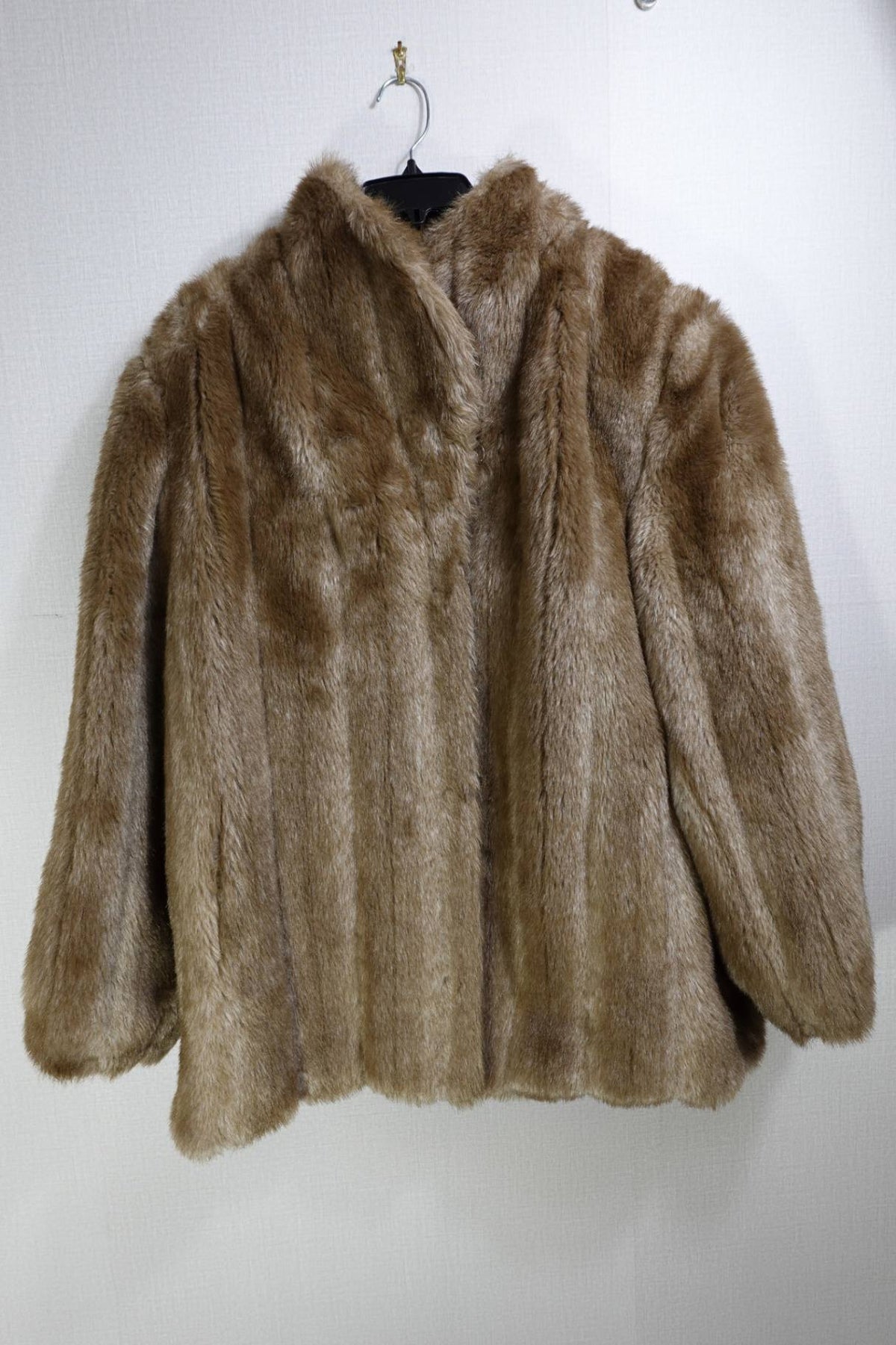 (No Label), Faux Fur Coat, XL, Polyester