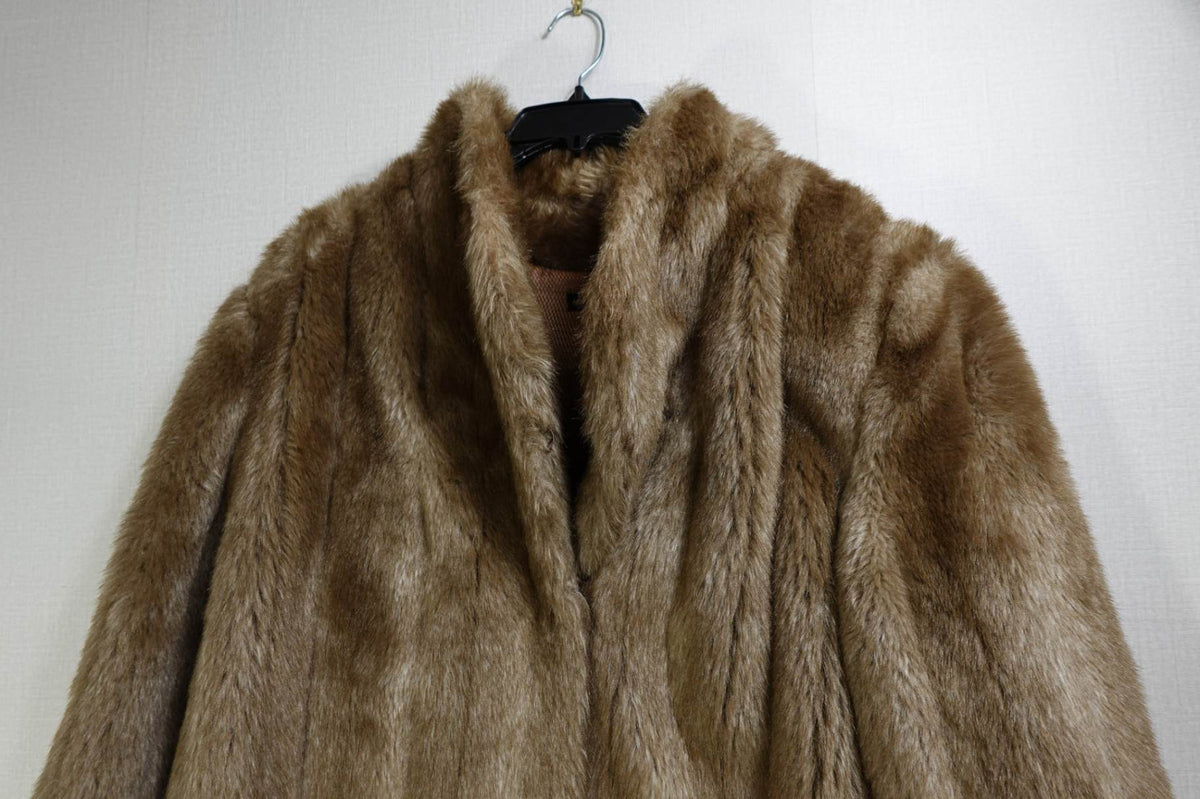 (No Label), Faux Fur Coat, XL, Polyester