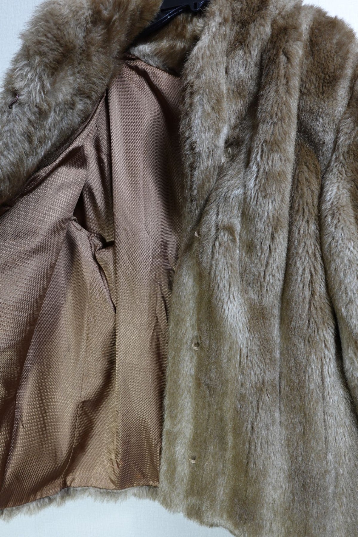 (No Label), Faux Fur Coat, XL, Polyester