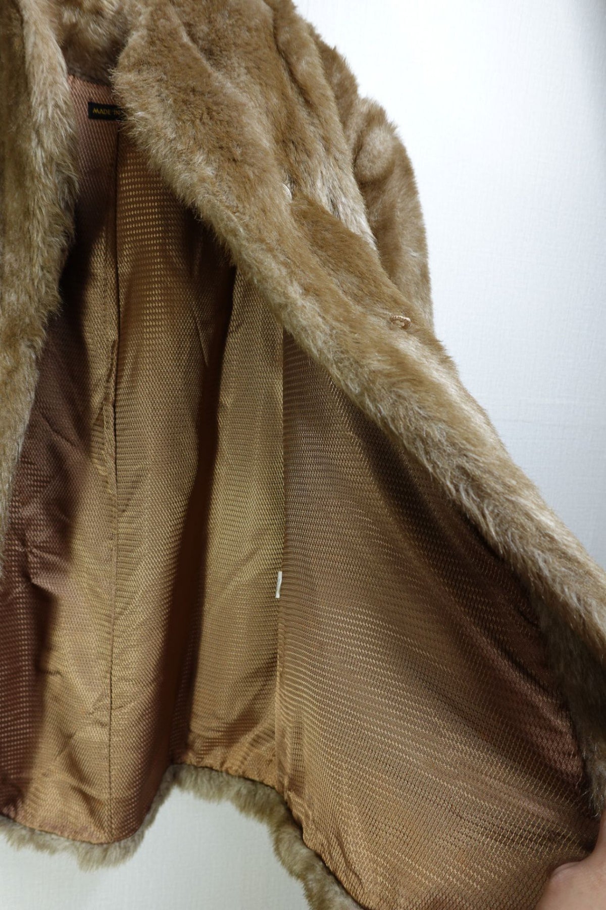 (No Label), Faux Fur Coat, XL, Polyester