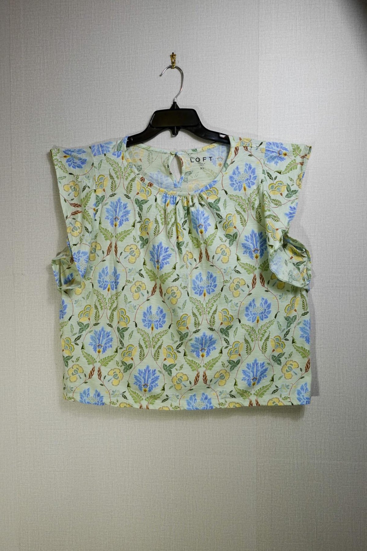 Loft, Short Sleeved Top, XL, Cotton