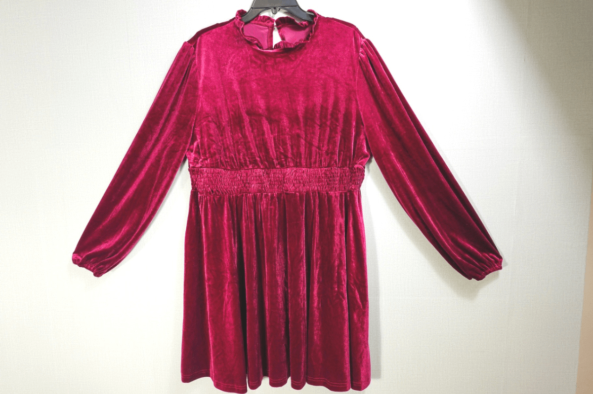 (No Label), Event- Dress, 2X, Velvet polyester, spandex