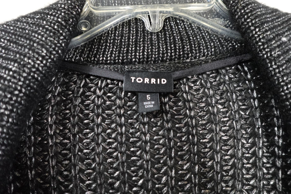 Torrid, Long Line Cardigan, 5X, acrylic, polyester