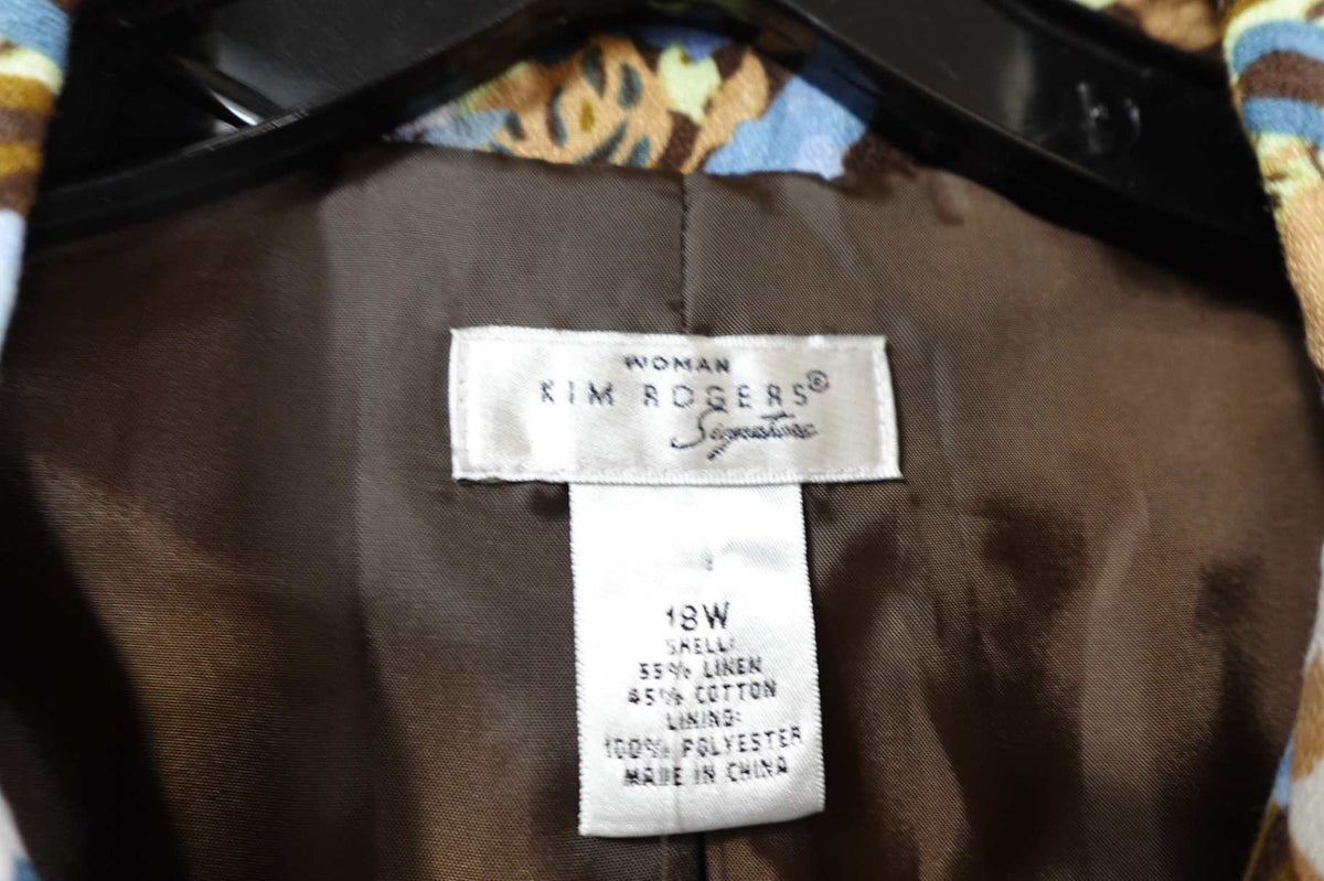 Kim Rogers, Blazer, 18W, Linen/Cotton