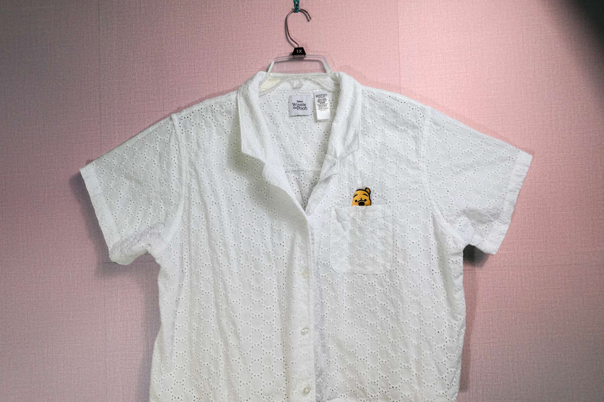 Disney Winnie The Pooh, Short Sleeved Cropped Top, 1X / 2X,