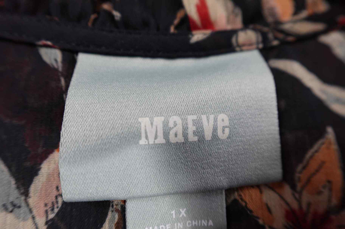Maeve, Long Sleeves Top, 1X, Polyester