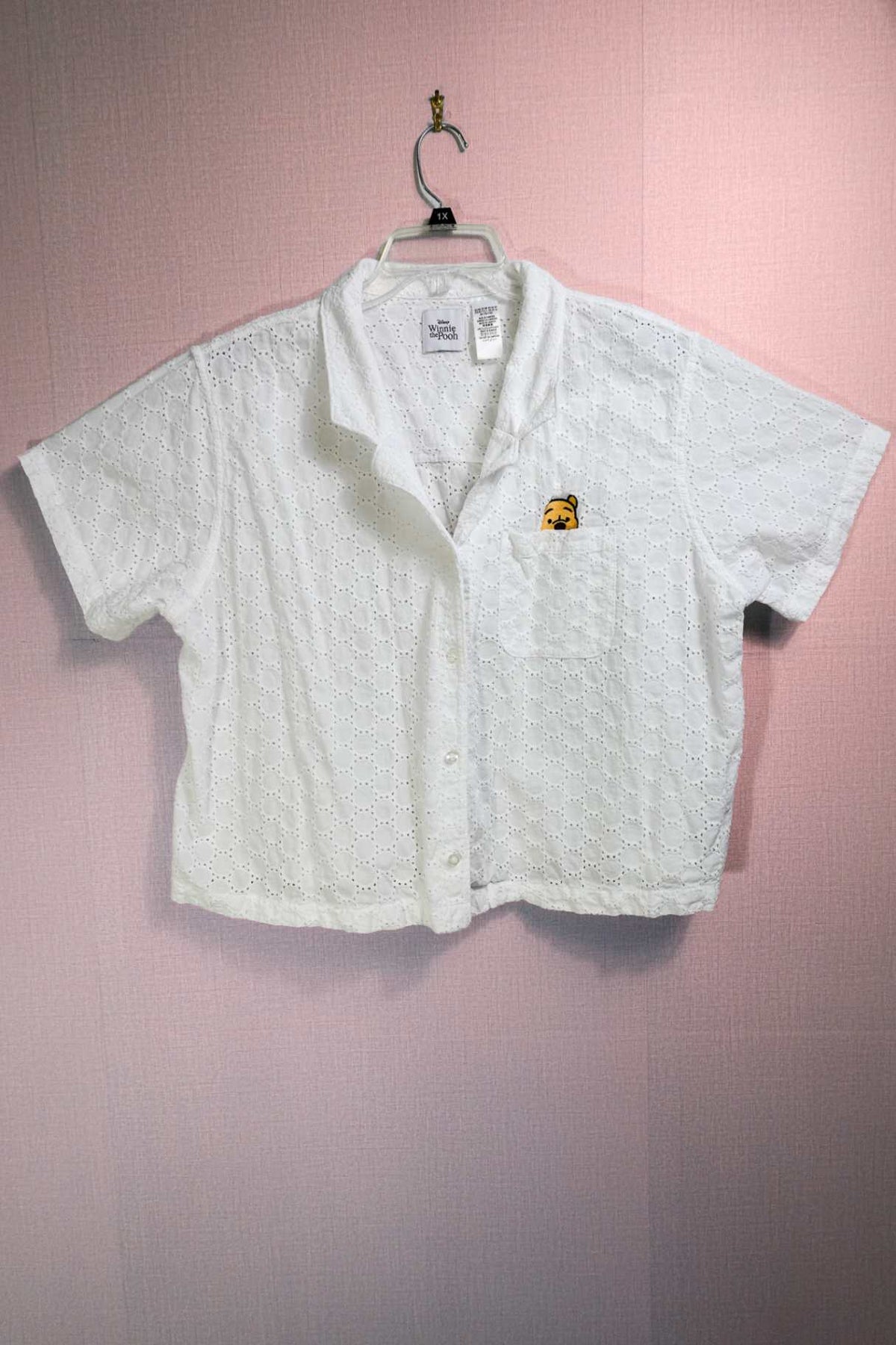 Disney Winnie The Pooh, Short Sleeved Cropped Top, 1X / 2X,