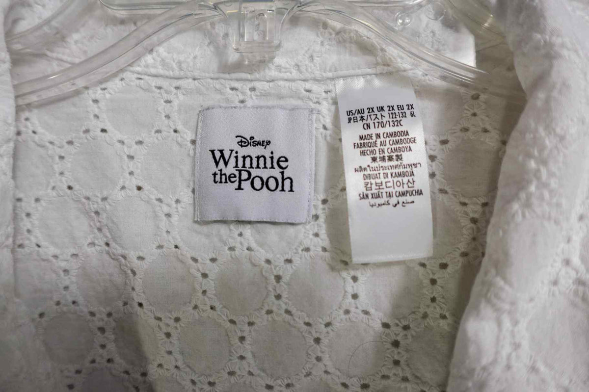 Disney Winnie The Pooh, Short Sleeved Cropped Top, 1X / 2X,