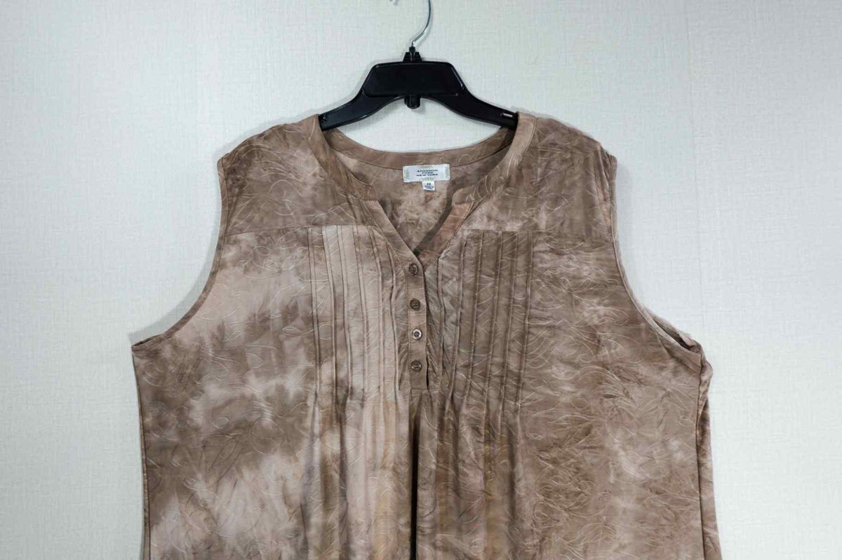 Shannon Ford New York, Sleeveless Top, 2X, polyester, spandex