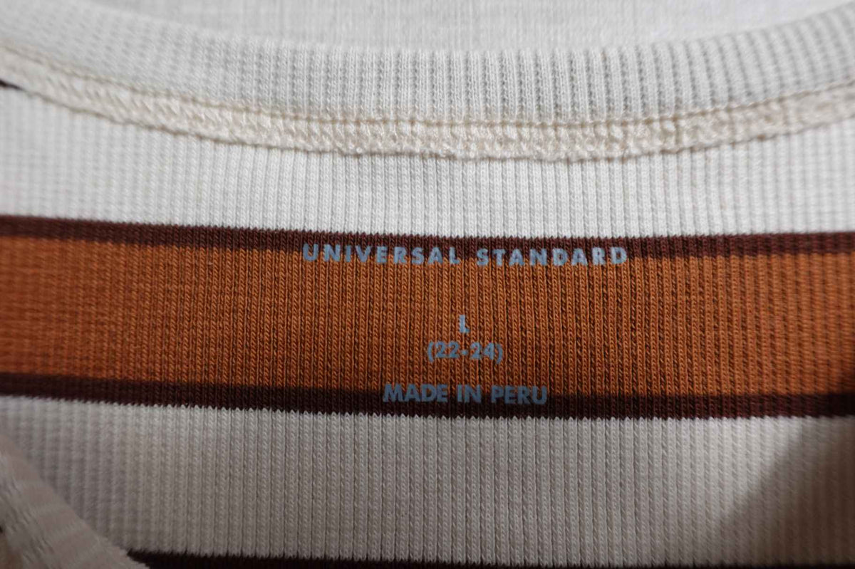 Universal Standard, New Short Sleeve Top, 22/24, cotton, spandex